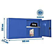 Simonrack Simonwork Armario para herramientas Cabinet Tools Shelf (Ancho: 90 cm, Altura de trabajo: 55 cm, Azul, Desmontado) | BAUHAUS