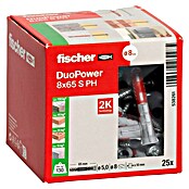 Fischer Duopower Dübel- & Schraubenbox 8 x 65 S PH LD (Durchmesser Dübel: 8 mm, Länge Dübel: 65 mm, Panheadschraube, 25 Stk.) | BAUHAUS