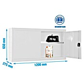Simonrack Simonwork Armario para herramientas Cabinet Tools Shelf (L x An: 27,5 x 120 cm, Altura de trabajo: 65 cm, Blanco, Desmontado) | BAUHAUS