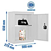 Simonrack Simonwork Armario para herramientas Cabinet Tools Shelf (L x An: 27,5 x 50 cm, Altura de trabajo: 65 cm, Blanco, Desmontado) | BAUHAUS