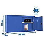 Simonrack Simonwork Armario para herramientas Cabinet Tools Shelf (L x An: 27,5 x 90 cm, Altura de trabajo: 65 cm, Azul, Completamente montado) | BAUHAUS