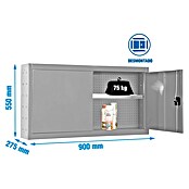 Simonrack Simonwork Armario para herramientas Cabinet Tools Shelf (L x An: 27,5 x 90 cm, Altura de trabajo: 55 cm, Gris, Desmontado) | BAUHAUS