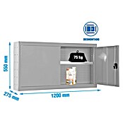 Simonrack Simonwork Armario para herramientas Cabinet Tools Shelf (Ancho: 120 cm, Altura de trabajo: 55 cm, Gris, Desmontado) | BAUHAUS