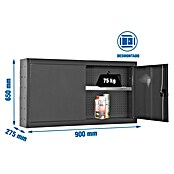 Simonrack Simonwork Armario para herramientas Cabinet Tools Shelf (L x An: 27,5 x 90 cm, Altura de trabajo: 65 cm, Antracita, Desmontado) | BAUHAUS