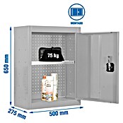 Simonrack Simonwork Armario para herramientas Cabinet Tools Shelf (L x An: 27,5 x 50 cm, Altura de trabajo: 65 cm, Gris, Completamente montado) | BAUHAUS