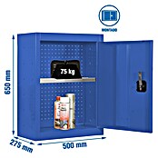 Simonrack Simonwork Armario para herramientas Cabinet Tools Shelf (L x An: 27,5 x 50 cm, Altura de trabajo: 65 cm, Azul, Completamente montado) | BAUHAUS