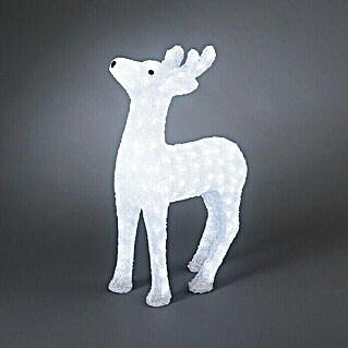 Konstsmide LED-Weihnachtsdekoleuchte Rentier (17 x 36 x 60 cm, Klar, Netzbetrieben, LED)