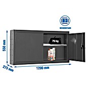 Simonrack Simonwork Armario para herramientas Cabinet Tools Shelf (L x An: 27,5 x 120 cm, Altura de trabajo: 55 cm, Antracita, Desmontado) | BAUHAUS