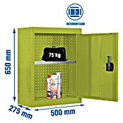 Simonrack Simonwork Armario para herramientas Cabinet Tools Shelf (L x An: 27,5 x 50 cm, Altura de trabajo: 65 cm, Verde, Desmontado) | BAUHAUS