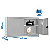 Simonrack Simonwork Armario para herramientas Cabinet Tools Shelf (L x An: 27,5 x 90 cm, Altura de trabajo: 55 cm, Gris, Completamente montado) | BAUHAUS