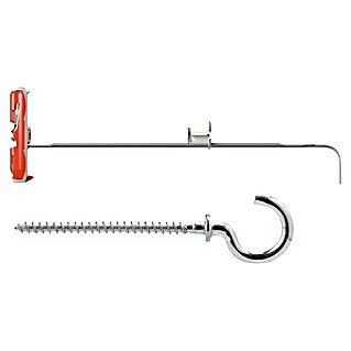 Fischer Duotec Taco basculante 10 RH (Diámetro taco: 10 mm, Longitud taco: 50 mm, Placas de yeso laminado, Con tornillos/ganchos, 2 ud.)