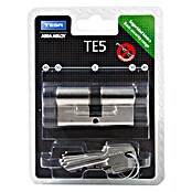 Tesa Assa Abloy Cilindro T5 Leva corta (Longitud con cilindro de perfil: 30/30 mm, 3 llaves, Níquel)