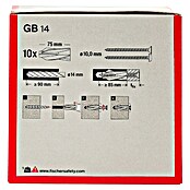 Fischer Tipla za porobeton GB  (Promjer tiple: 14 mm, Duljina tiple: 75 mm, 10 Kom.) | BAUHAUS