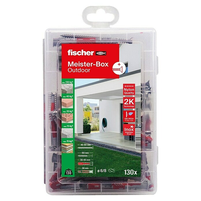 Fischer Schrauben- & Dübel-Set Praktische Helfer Outdoor & Feuchtraum (130 -tlg.) | BAUHAUS