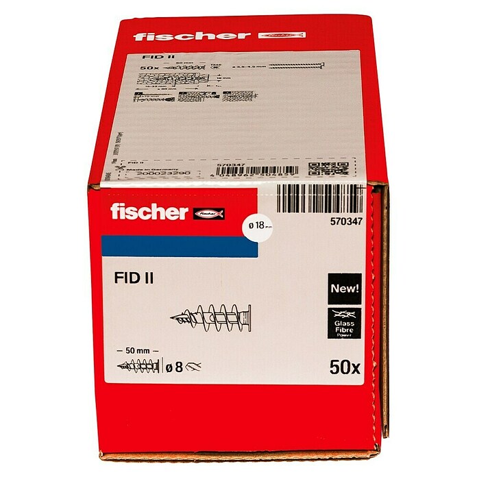 Fischer Dämmstoffdübel FID II (Ø x L: 8 x 50 mm, Kunststoff, 50 Stk.) | BAUHAUS