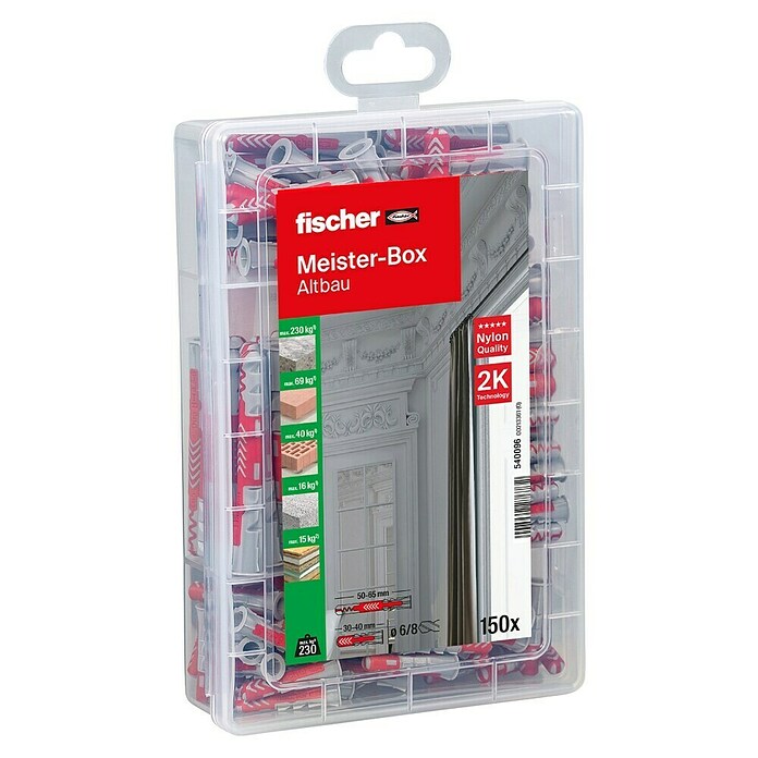Fischer Duopower Universaldübel-Set Meisterbox kurz/lang (150 -tlg.) | BAUHAUS