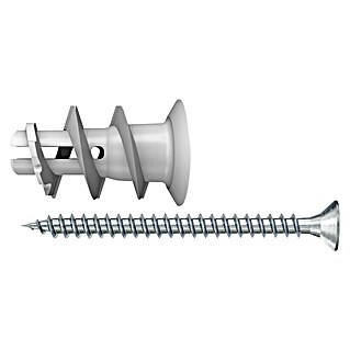 Fischer Taco para cartón yeso GK (Longitud taco: 22 mm, Con tornillos, Con borde, 50 ud.)