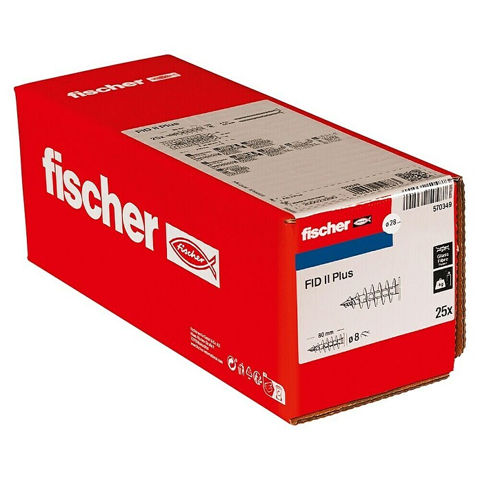 Fischer Dämmstoffdübel FID II Plus K (Ø x L: 8 x 80 mm, Kunststoff, 25 Stk.) | BAUHAUS