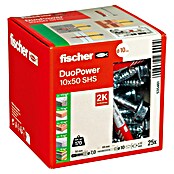 Fischer Dübel- & Schraubenbox Duopower (Durchmesser Dübel: 10 mm, Länge Dübel: 50 mm, 25 Stk., Sechskantschraube)