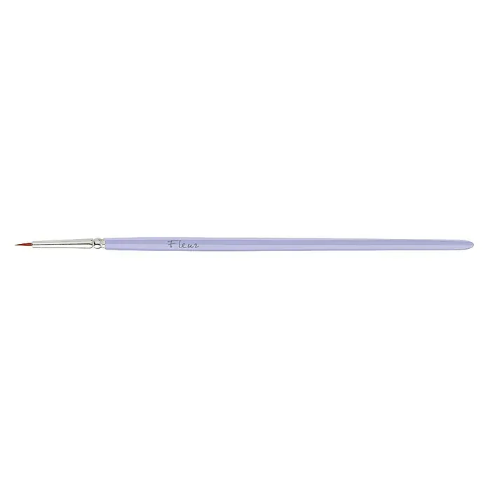 Fleur Pincel redondo Hobby 9921 - Cerdas sintéticas, Tamaño pincel: Nº 0 - Un lápiz de escritura Fleur morado con una goma de borrar roja y un soporte blanco, perfecto para escribir y tomar notas.