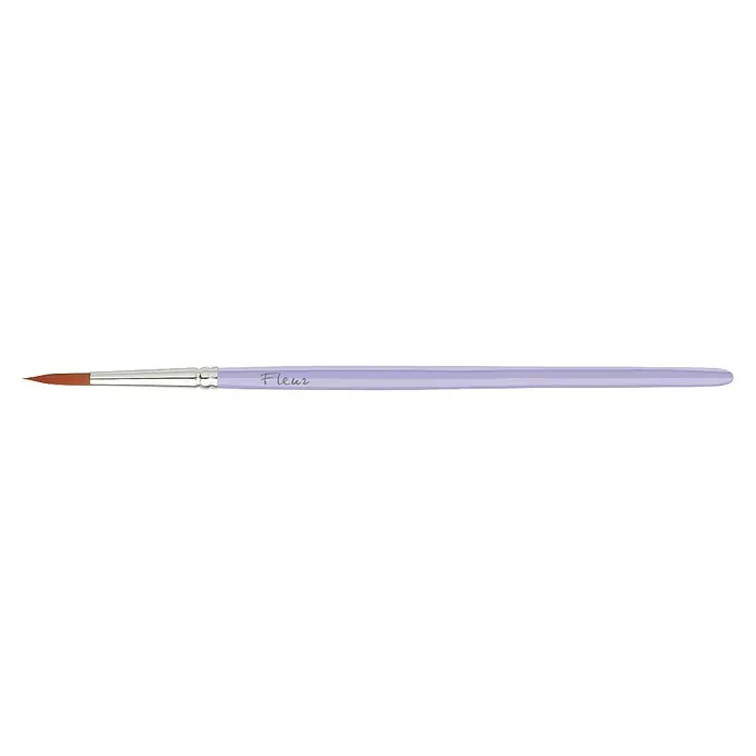 Fleur Pincel redondo Hobby 9921 - Cerdas sintéticas, Tamaño pincel: Nº 06 - Barra de labios marca Fleur en un suave tono lavanda. Perfecto para un maquillaje sutil y elegante.