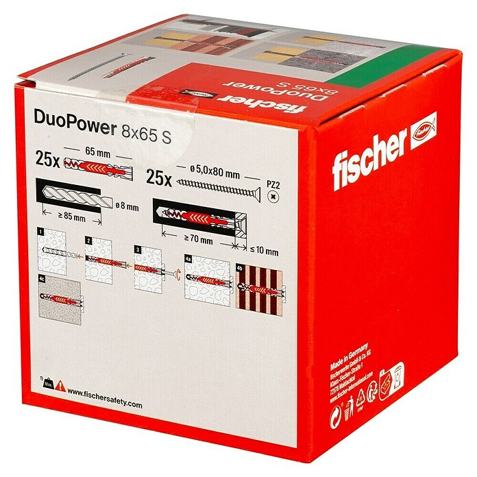 Fischer universele plug DuoXpand nylon - diam. 8x100mm - 10 stuks