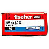 Fischer Metall-Hohlraumdübel HM 4 x 60 S (Ø x L: 4 x 60 mm, Bohrtiefe: Min. 65 mm, 50 Stk.)