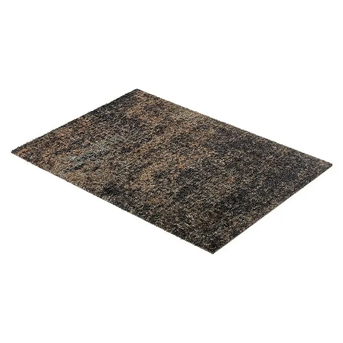 SCHÖNER WOHNEN-Kollektion Fußmatte Vintage - Anthrazit/Braun, 50 x 70 cm - Ein rechteckiger, mehrfarbiger Shaggy-Teppich mit hohem Flor, der jedem Raum Wärme und Textur verleiht.