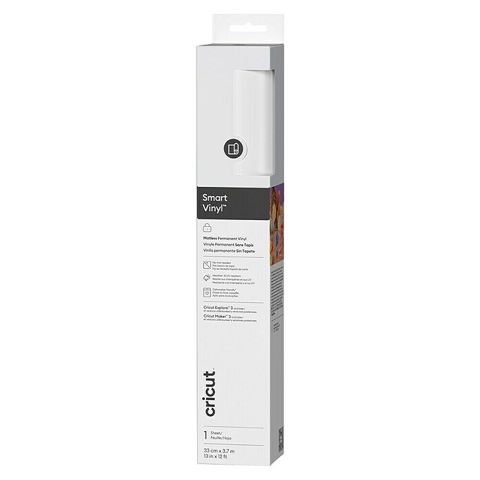 Cricut Vinylfolie Smart Vinyl Permanent (1 Stk., Weiß, L x B: 366 x 33 cm, Selbstklebend) | BAUHAUS