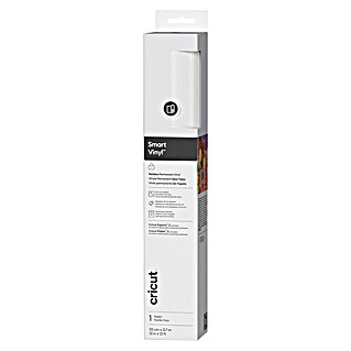 Cricut Vinylfolie Smart Vinyl Permanent (1 Stk., Weiß, L x B: 366 x 33 cm, Selbstklebend)