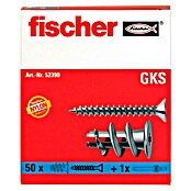 Fischer Taco para cartón yeso GK (Longitud taco: 22 mm, Con tornillos, Con borde, 50 ud.) | BAUHAUS