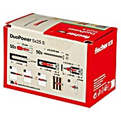 Fischer Doos pluggen en schroeven Duopower (Diameter plug: 5 mm, Pluglengte: 25 mm, 50 stk., Schroef met verzonken kop)