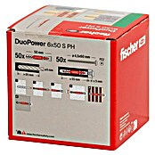 Fischer Duopower Dübel- & Schraubenbox S PH LD (Durchmesser Dübel: 6 mm, Länge Dübel: 50 mm, Panheadschraube, 50 Stk.) | BAUHAUS