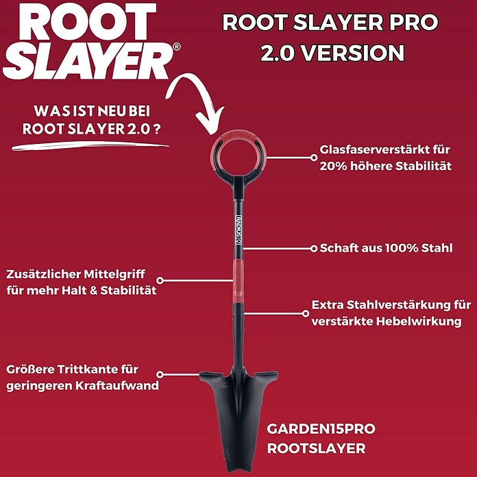 Root Slayer Rodespaten Pro (113 cm) | BAUHAUS