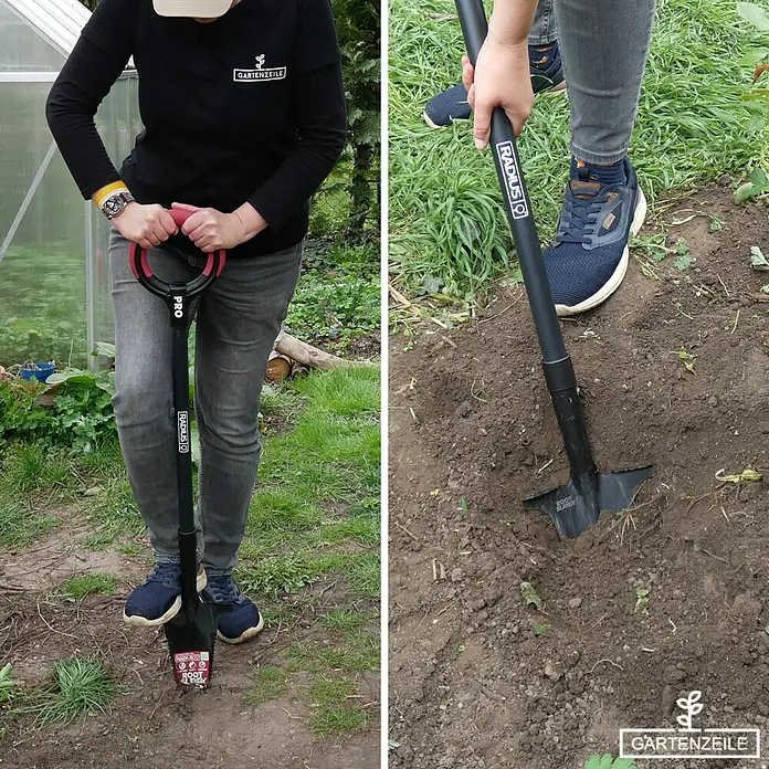 Root Slayer Rodespaten Pro - 110 cm - Gartenarbeit mit dem Radius Garden Pro Root Slayer Grabstock. Das Werkzeug ist robust und effizient für alle Gartenprojekte.