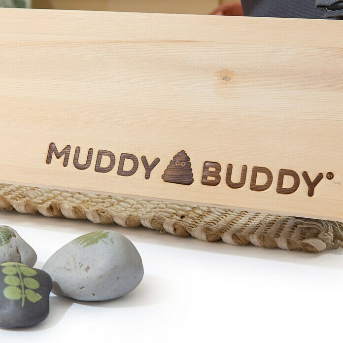 Muddy Buddy Tipi-Zelt (L x B: 135 x 135 cm, Holz, Natur/Warmgrau)