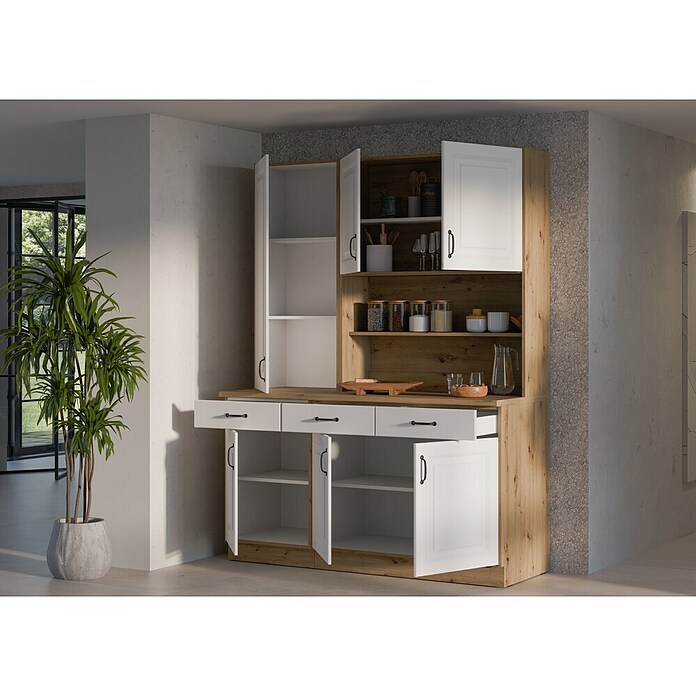Stolarz-Lempert Buffetschrank Stina (Breite: 150 cm, Weiß) | BAUHAUS