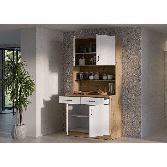 Stolarz-Lempert Buffetschrank Stina (Breite: 100 cm, Weiß) | BAUHAUS