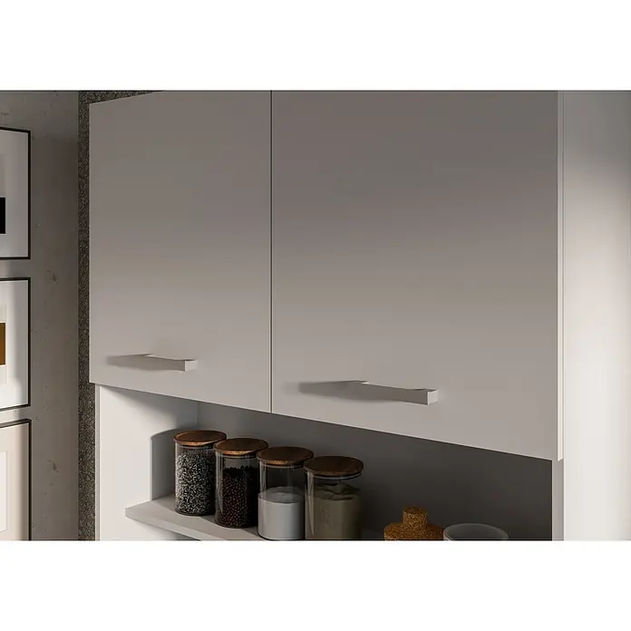 Stolarz-Lempert Buffetschrank Maria - Breite: 100 cm, Weiß - Helle Küchenschränke mit modernen Griffen, die für Stauraum sorgen und eine stilvolle Ergänzung für jede Küche darstellen.