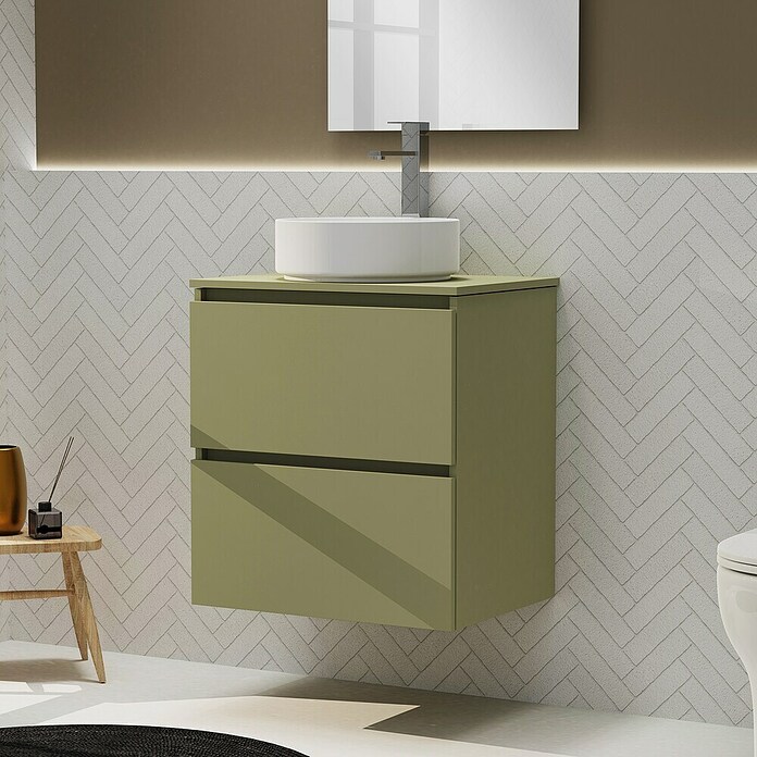 Artysan Conjunto de mueble de baño Harmony Top (Ancho: 60 cm, Verde cactus, 3 pzs.) | BAUHAUS