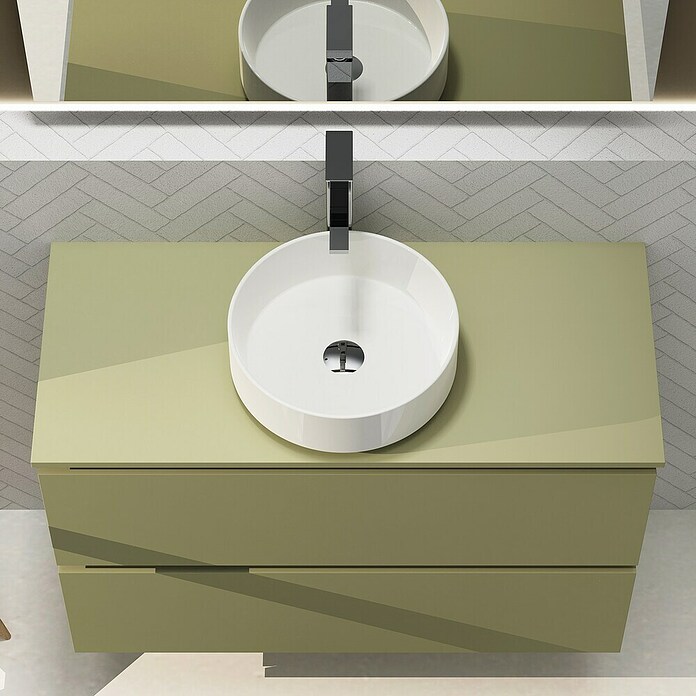 Artysan Conjunto de mueble de baño Harmony Top (Ancho: 100 cm, Verde cactus, 3 pzs.) | BAUHAUS