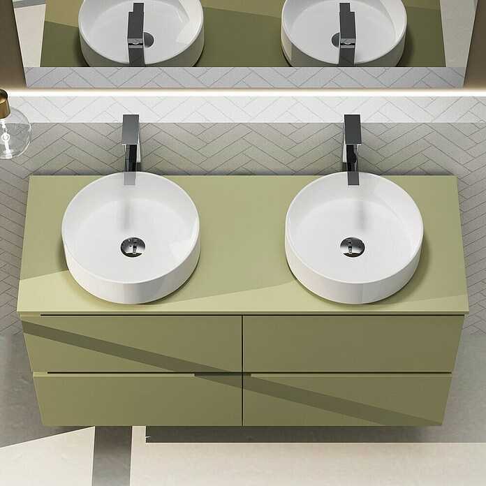 Artysan Conjunto de mueble de baño Harmony Top (Ancho: 120 cm, Verde cactus, 3 pzs.) | BAUHAUS