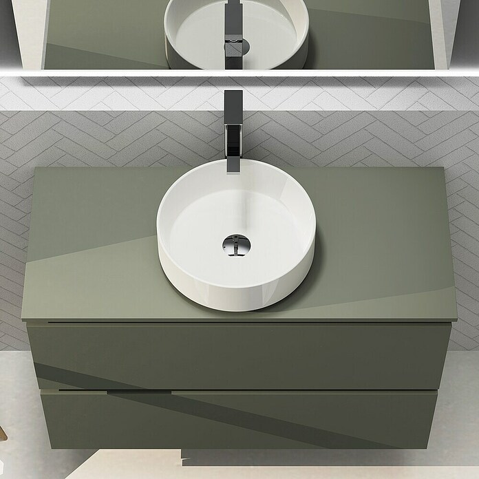 Artysan Conjunto de mueble de baño Harmony Top (Ancho: 100 cm, Verde musgo, 3 pzs.) | BAUHAUS