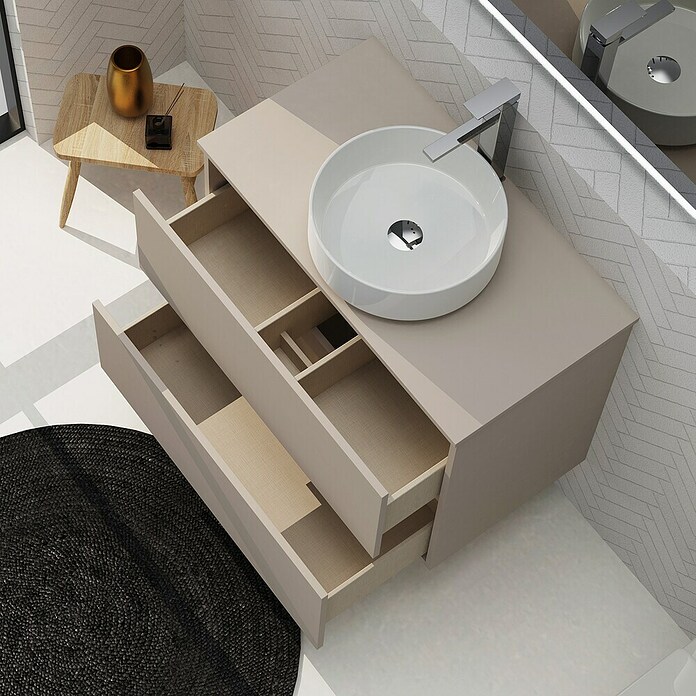 Artysan Conjunto de mueble de baño Harmony Top (Ancho: 80 cm, Visón, 3 pzs.) | BAUHAUS