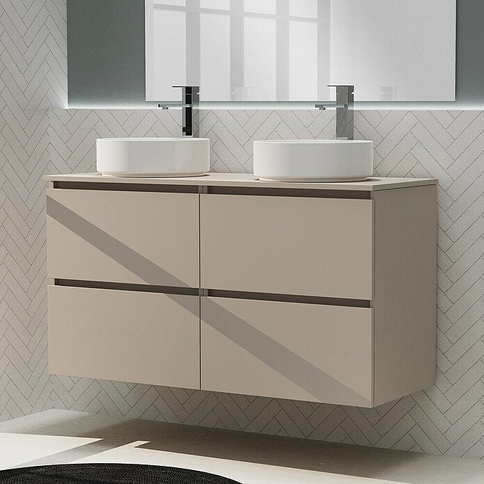 Artysan Conjunto de mueble de baño Harmony Top (Ancho: 120 cm, Visón, 3 pzs.) | BAUHAUS