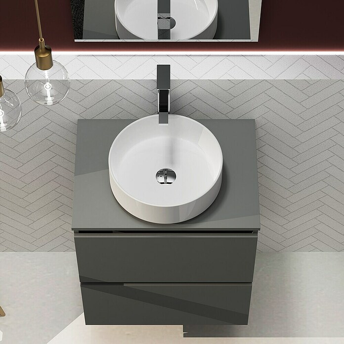 Artysan Conjunto de mueble de baño Harmony Top (Ancho: 60 cm, Gris oscuro, 3 pzs.) | BAUHAUS