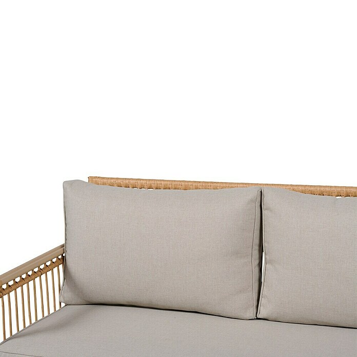 Conjunto de muebles Neel (4 pzs., Acero/Ratán sintético, Natural/Beige) | BAUHAUS