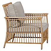Conjunto de muebles Neel (4 pzs., Acero/Ratán sintético, Natural/Beige) | BAUHAUS