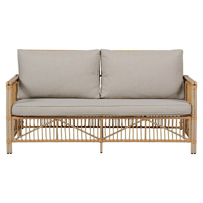 Conjunto de muebles Neel (4 pzs., Acero/Ratán sintético, Natural/Beige) | BAUHAUS