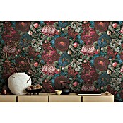 A.S. Création Metropolitan Stories Vliestapete Blüten (Rot-Blau-Schwarz, Floral, 10,05 x 0,53 m) | BAUHAUS